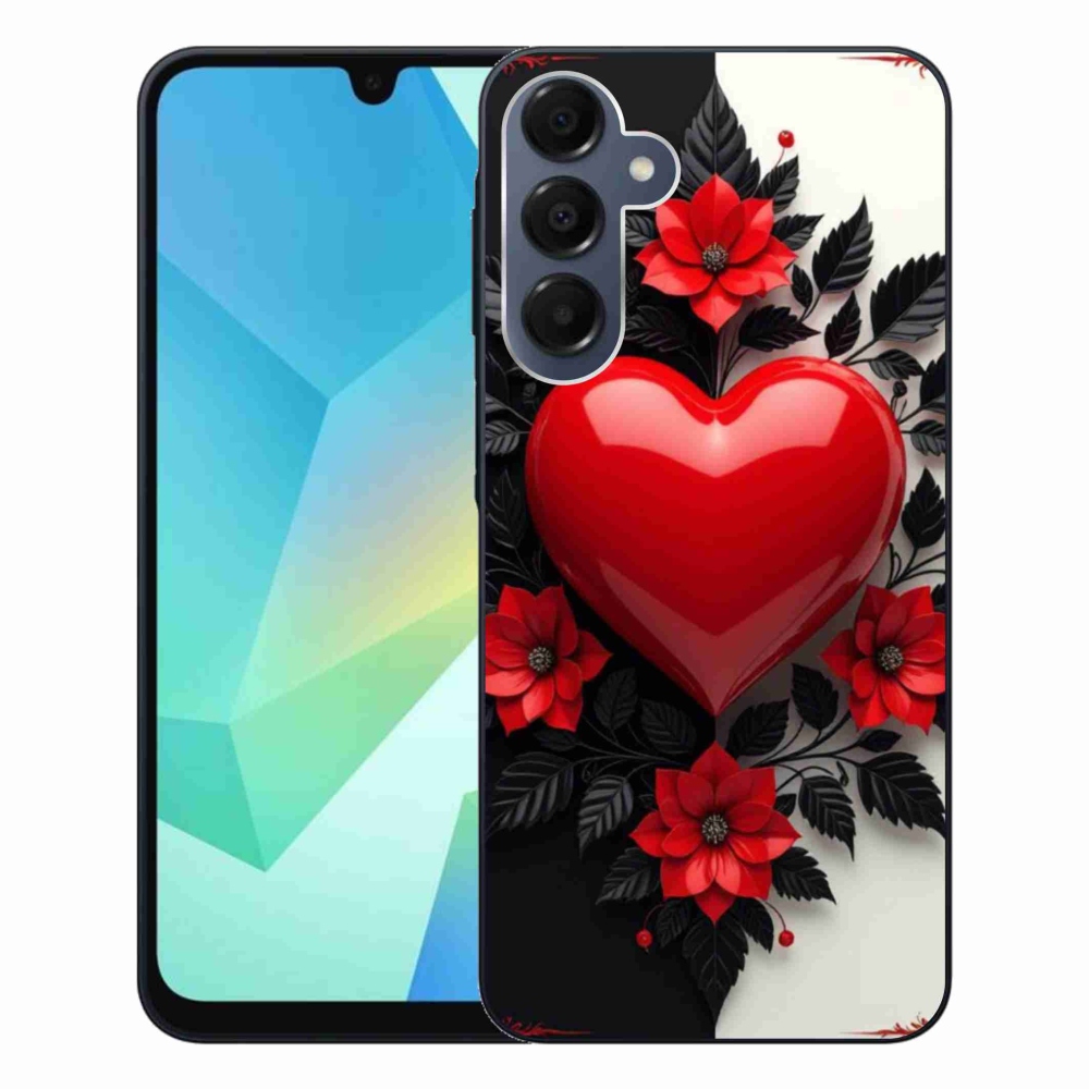 Gelový kryt mmCase na Samsung Galaxy A16 4G/5G - červené srdce