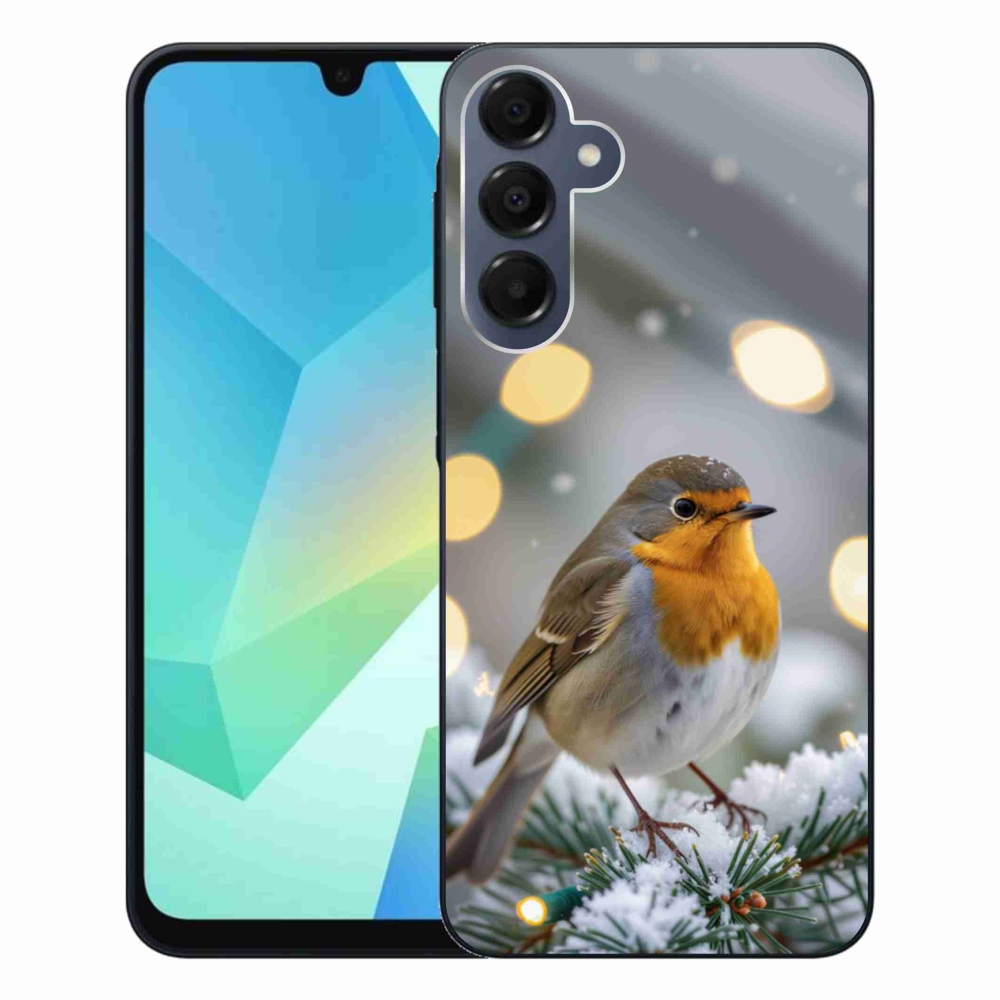 Gelový kryt mmCase na Samsung Galaxy A16 4G/5G - červenka v zimě