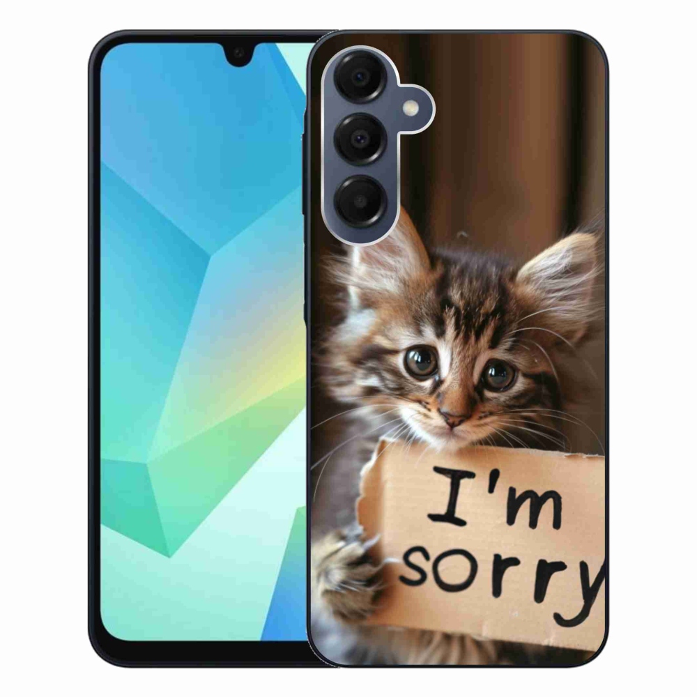 Gelový kryt mmCase na Samsung Galaxy A16 4G/5G - kočíčí omluva