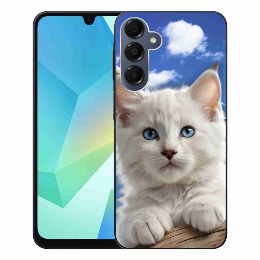 Gelový kryt mmCase na Samsung Galaxy A16 4G/5G - kotě a oblaka