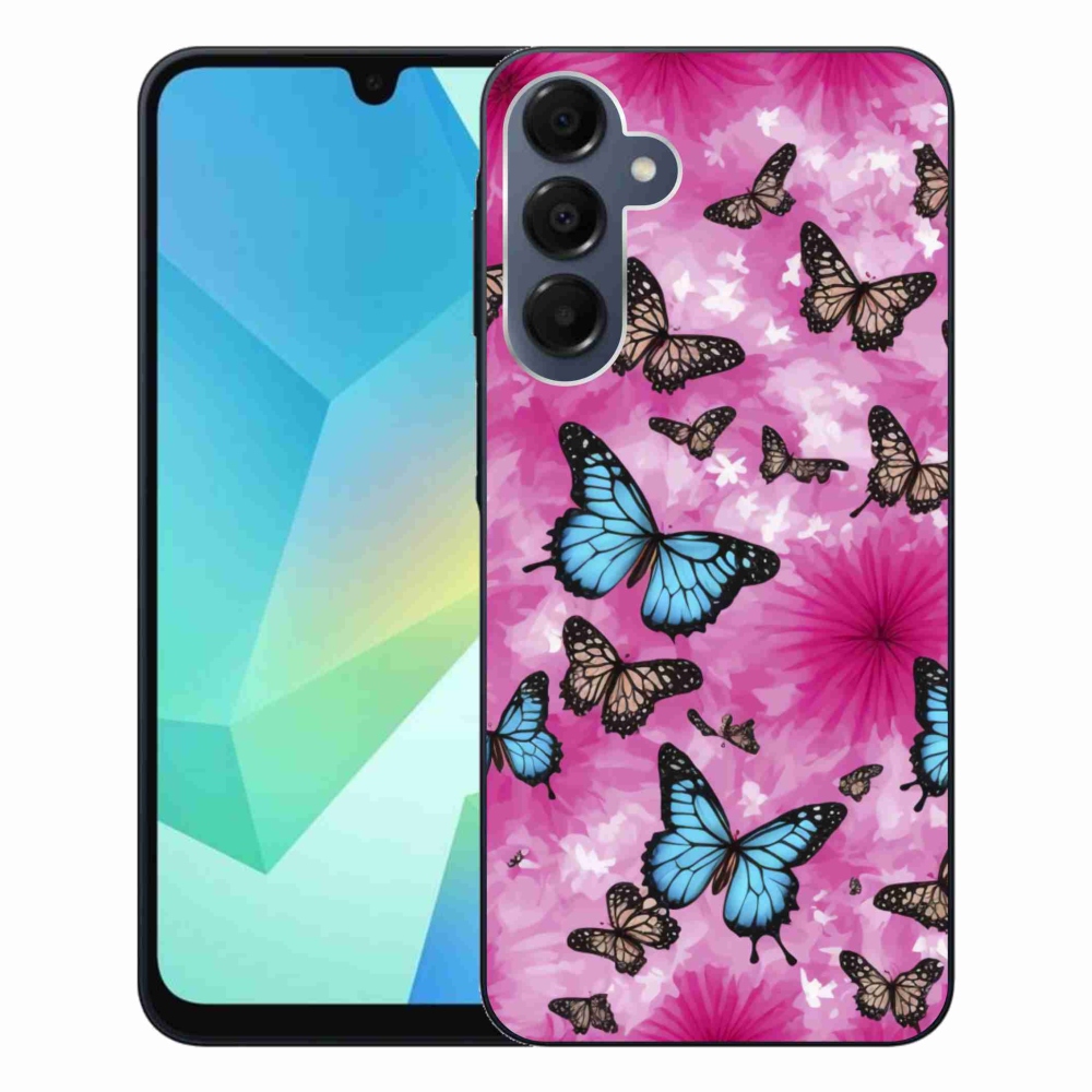 Gelový kryt mmCase na Samsung Galaxy A16 4G/5G - motýlí zahrada