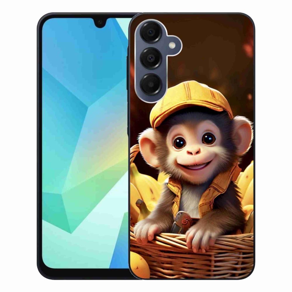Gelový kryt mmCase na Samsung Galaxy A16 4G/5G - opice v košíku