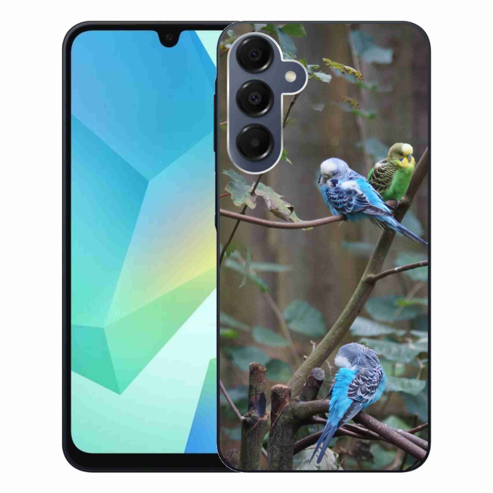 Gelový kryt mmCase na Samsung Galaxy A16 4G/5G - papoušci na větvi