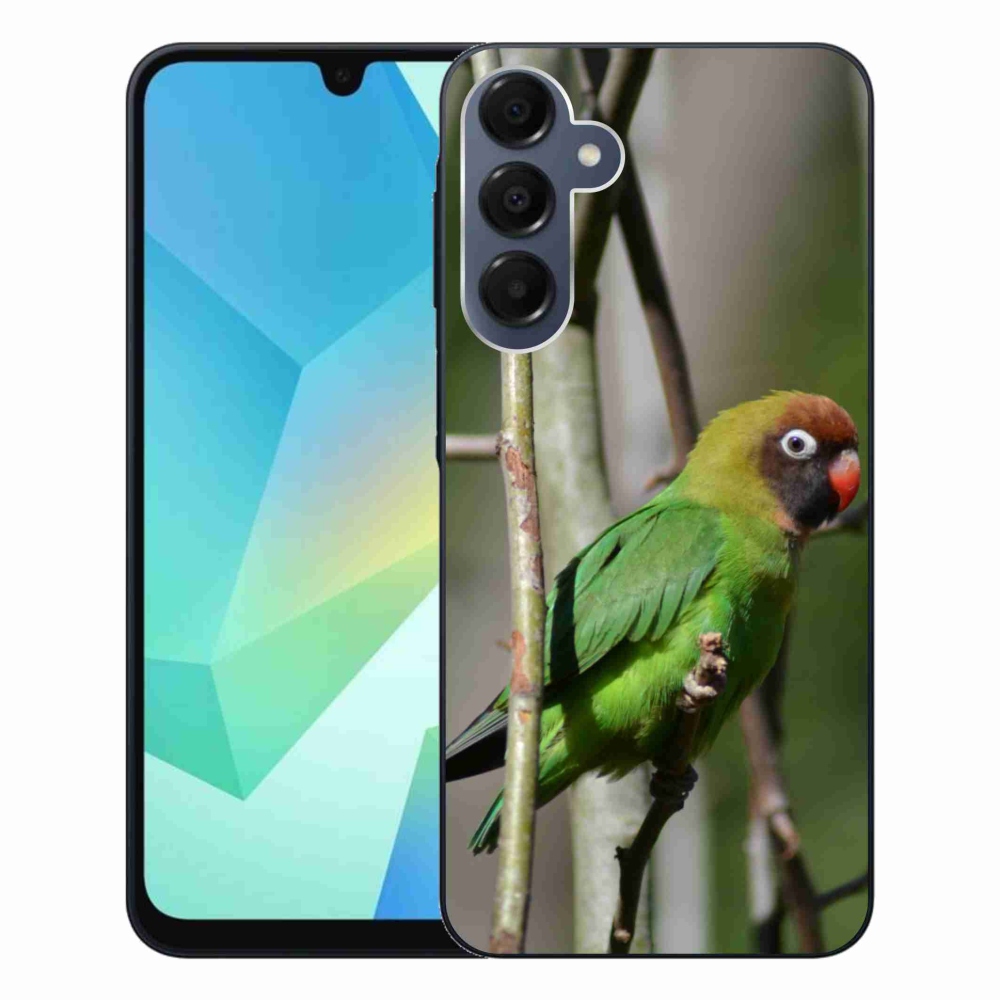 Gelový kryt mmCase na Samsung Galaxy A16 4G/5G - papoušek agapornis