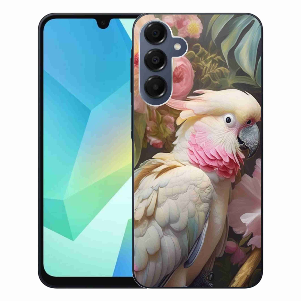 Gelový kryt mmCase na Samsung Galaxy A16 4G/5G - papoušek kakadu růžový 2