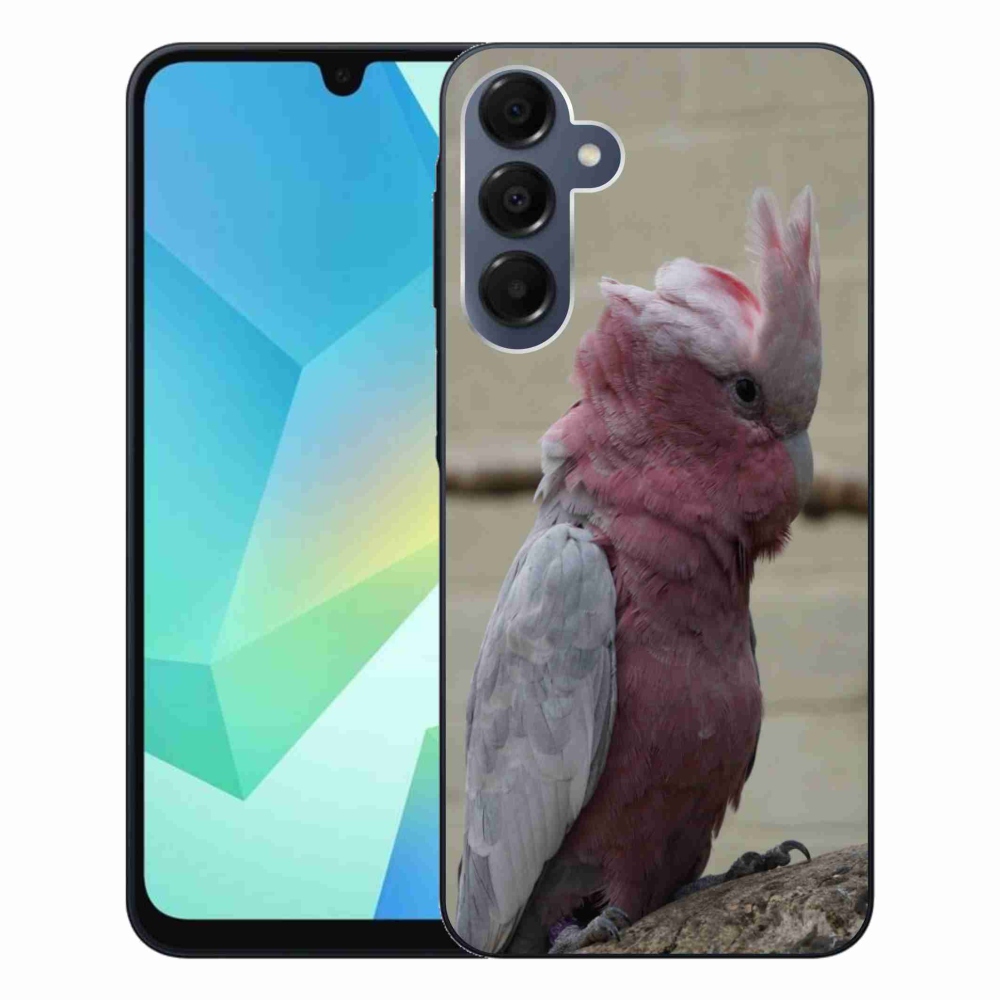 Gelový kryt mmCase na Samsung Galaxy A16 4G/5G - papoušek kakadu růžový