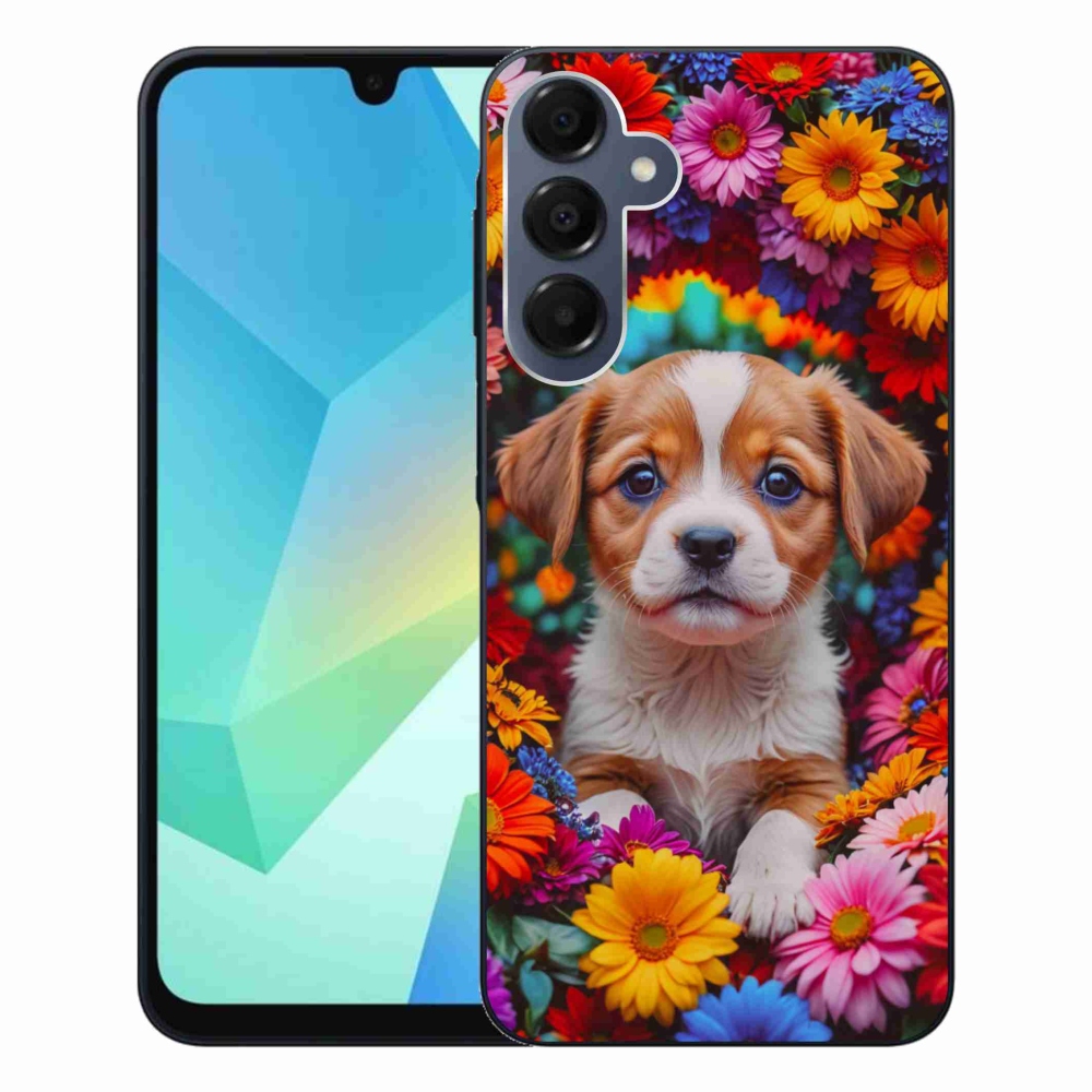 Gelový kryt mmCase na Samsung Galaxy A16 4G/5G - roztomilé štěně