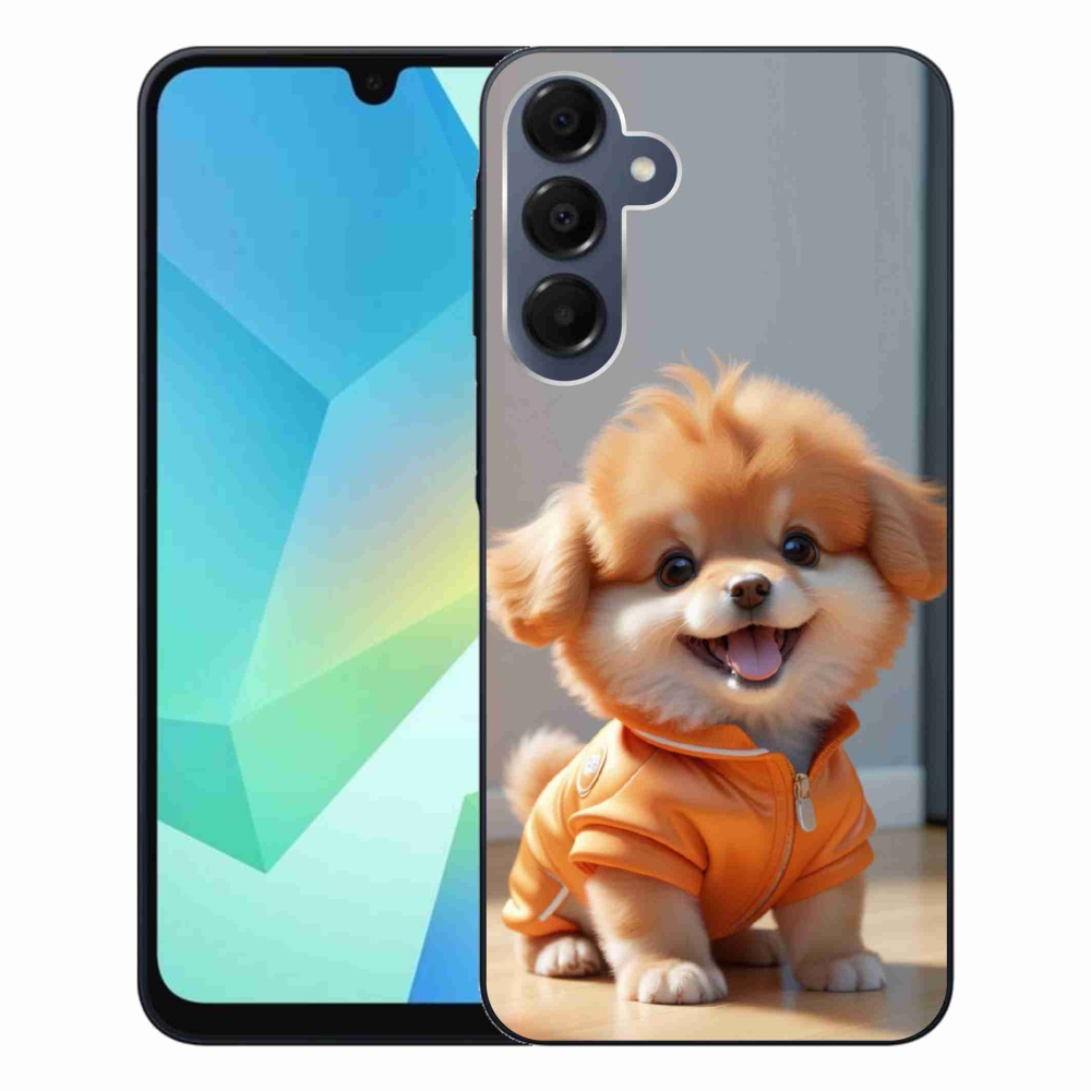 Gelový kryt mmCase na Samsung Galaxy A16 4G/5G - roztomilý pomeranian v mikině