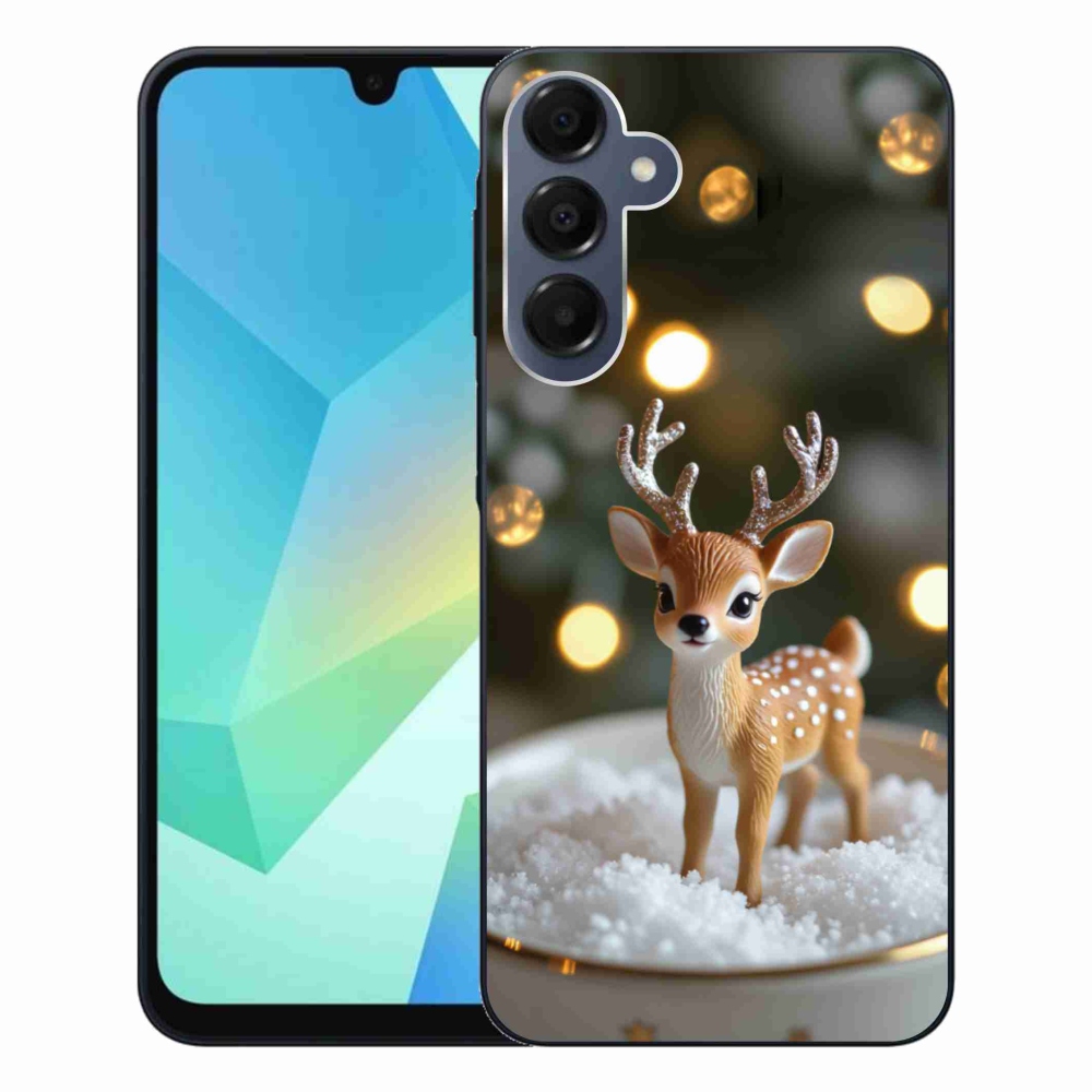Gelový kryt mmCase na Samsung Galaxy A16 4G/5G - roztomilý vánoční jelen