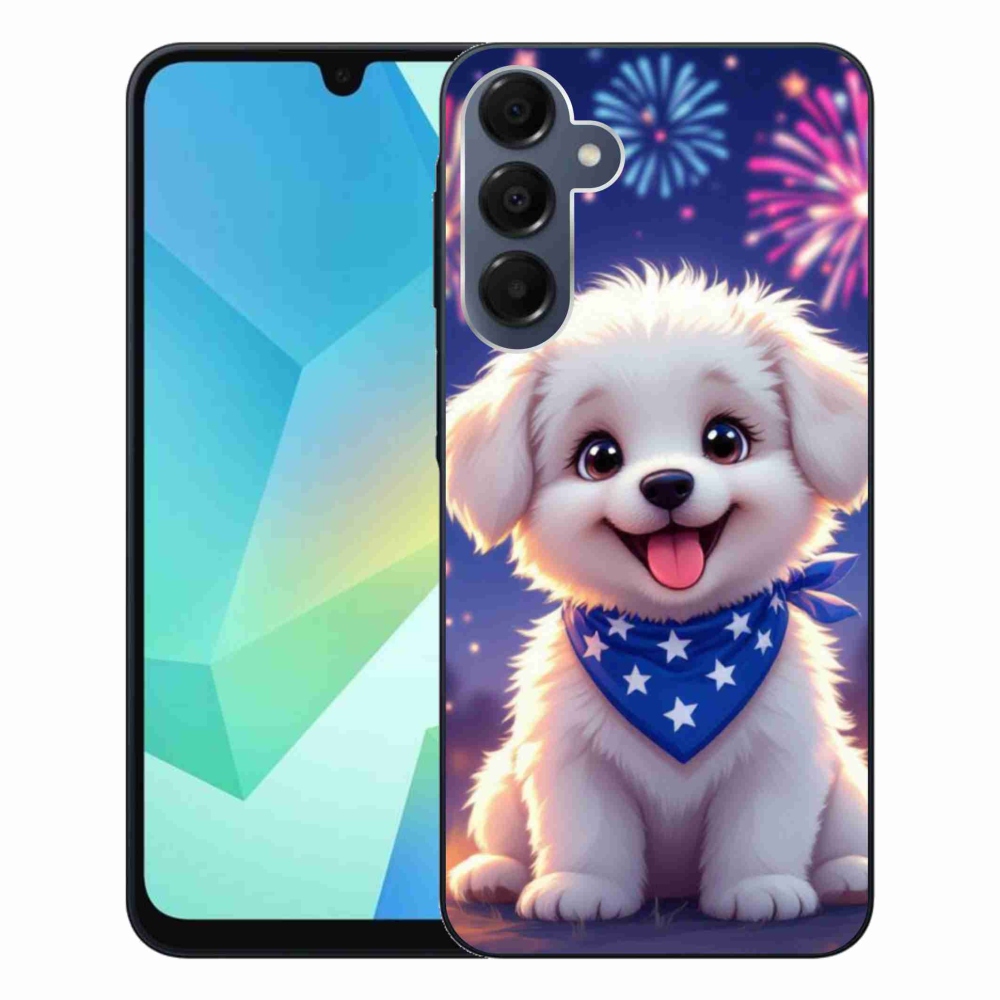 Gelový kryt mmCase na Samsung Galaxy A16 4G/5G - slavnostní štěně