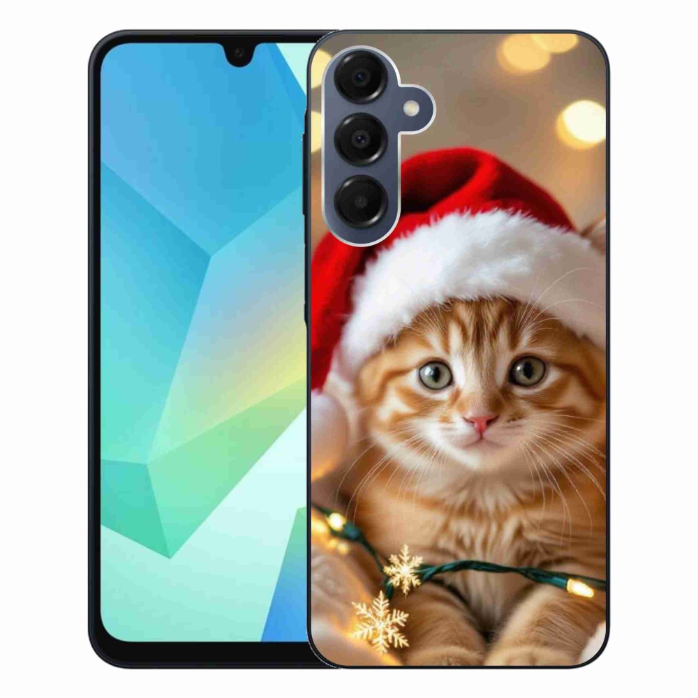 Gelový kryt mmCase na Samsung Galaxy A16 4G/5G - vánoční kotě