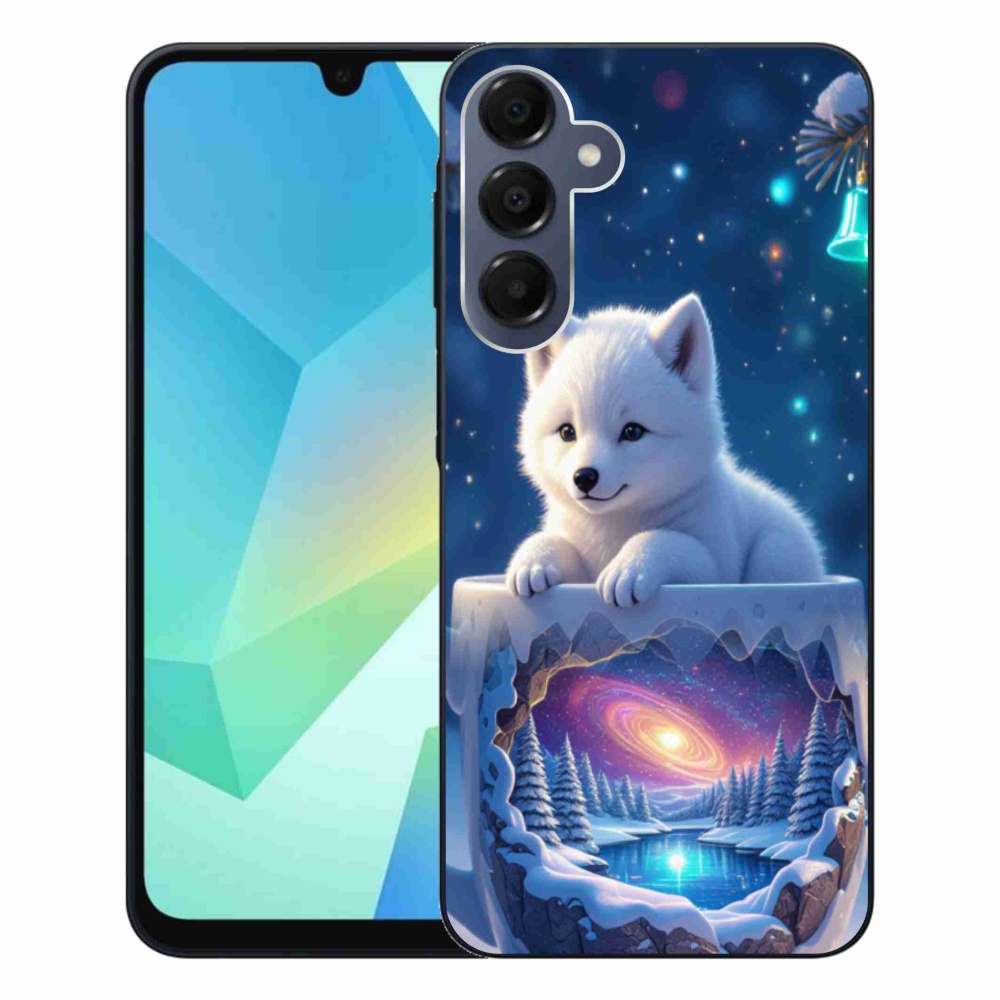 Gelový kryt mmCase na Samsung Galaxy A16 4G/5G - vánoční štěně