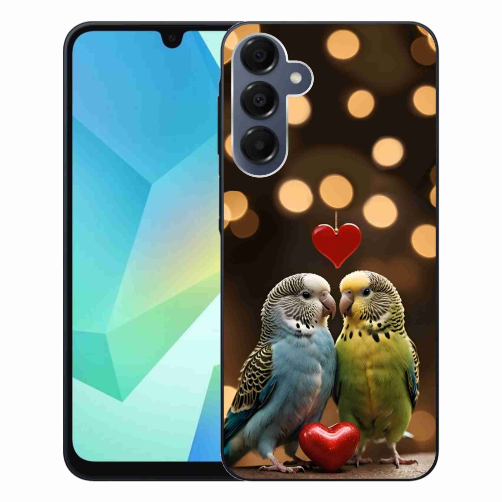 Gelový kryt mmCase na Samsung Galaxy A16 4G/5G - zamilovaní papoušci