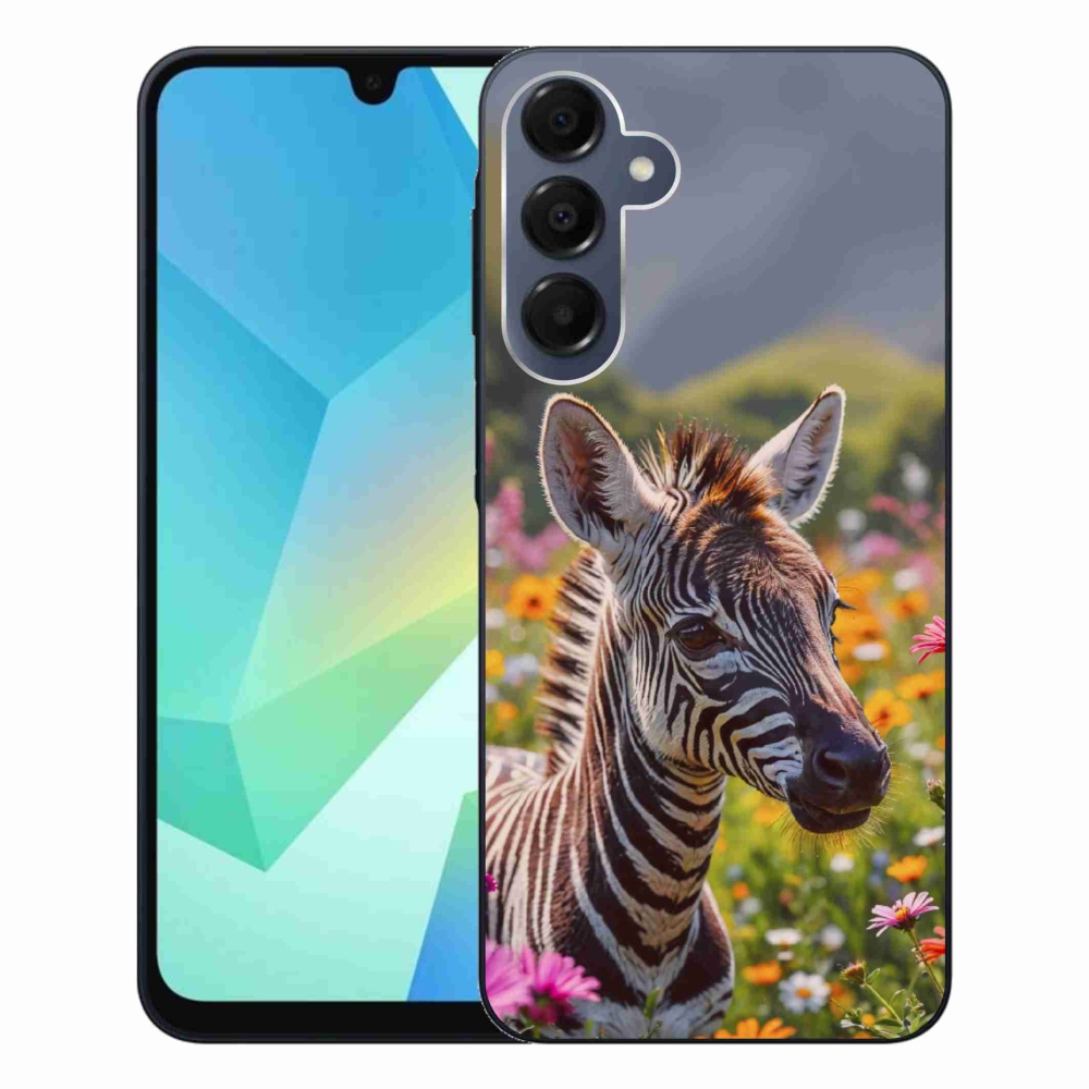 Gelový kryt mmCase na Samsung Galaxy A16 4G/5G - zebra na louce