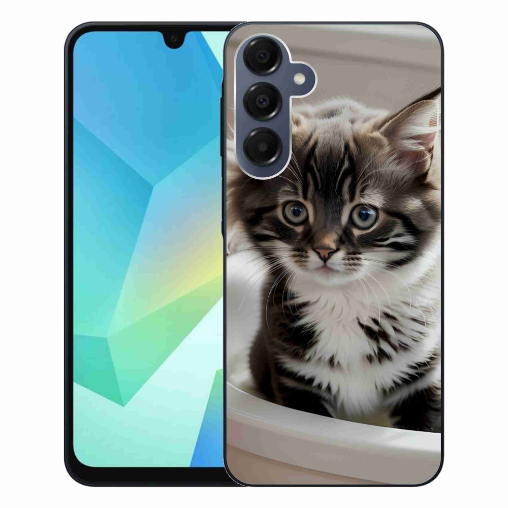 Gelový kryt mmCase na Samsung Galaxy A16 4G/5G - zvědavé kotě