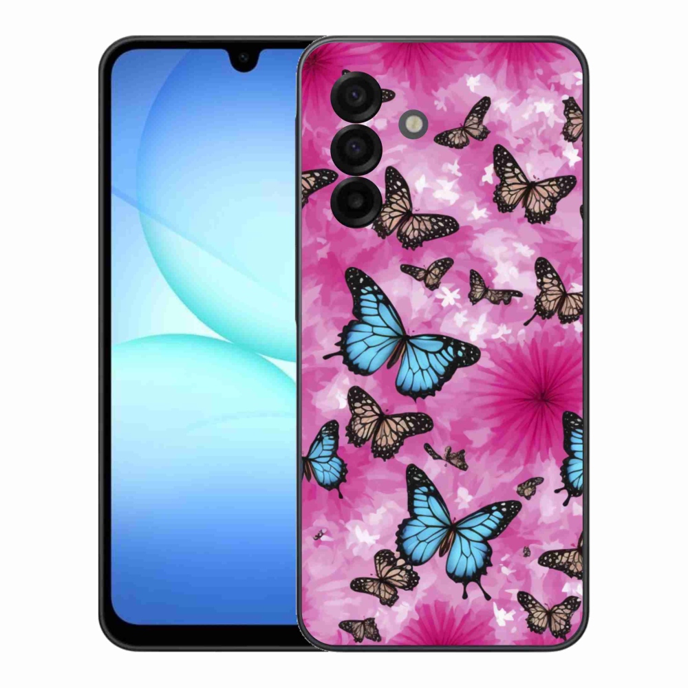 Gelový kryt mmCase na Samsung Galaxy A17 4G/5G - motýlí zahrada