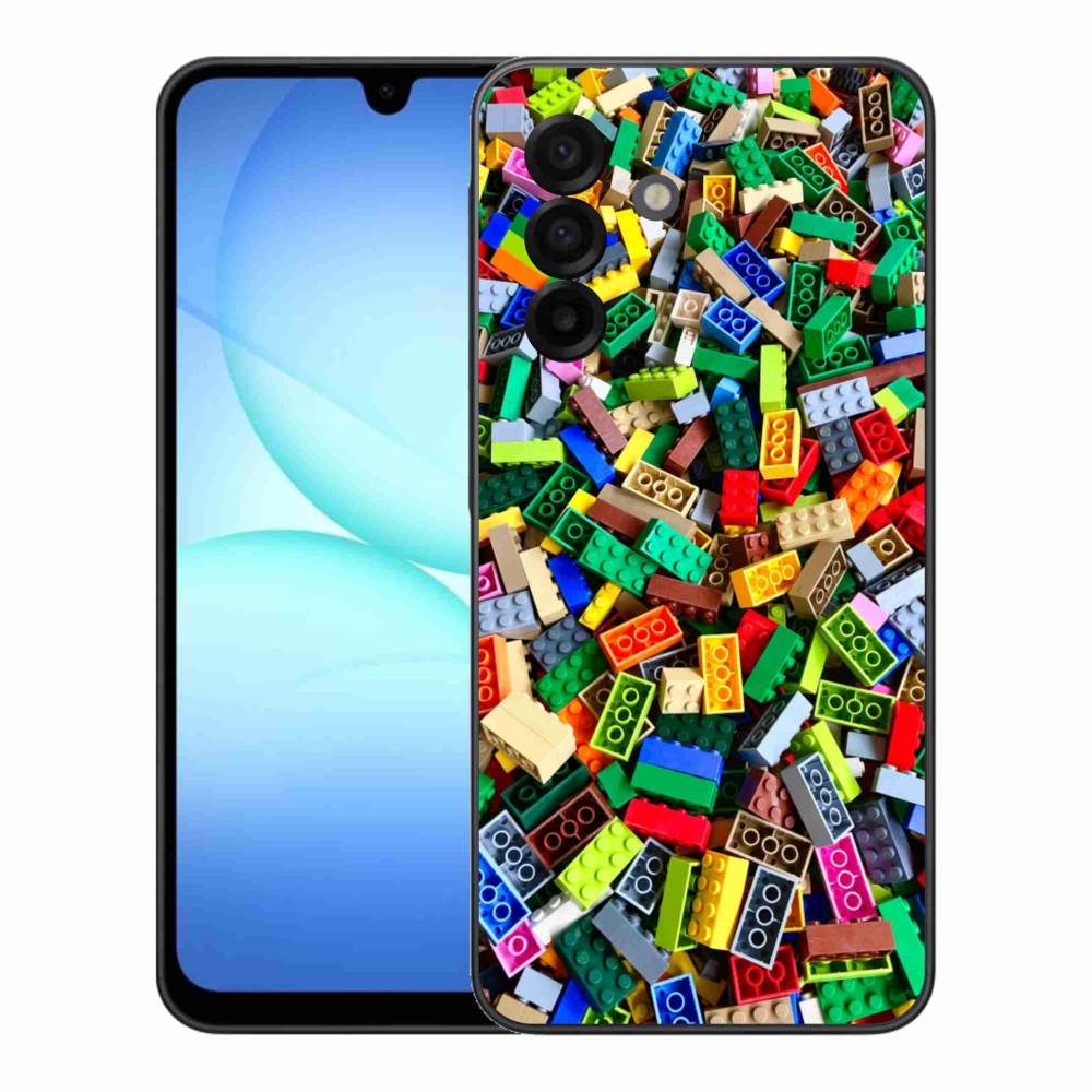 Gelový kryt mmCase na Samsung Galaxy A17 4G/5G - barevné stavební kostky