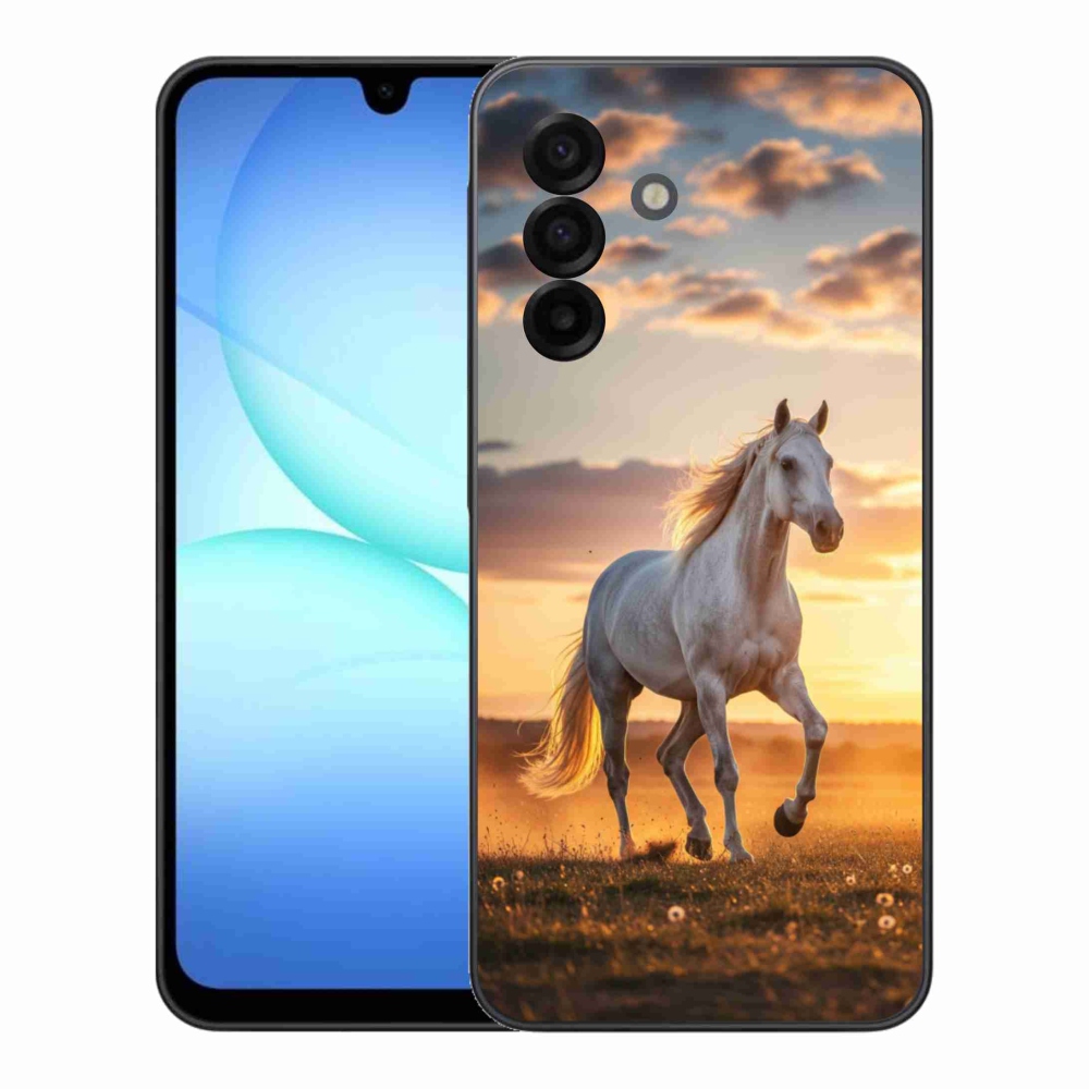 Gelový kryt mmCase na Samsung Galaxy A17 4G/5G - běžící bílý kůň 2