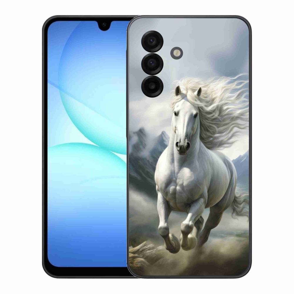 Gelový kryt mmCase na Samsung Galaxy A17 4G/5G - běžící bílý kůň 3