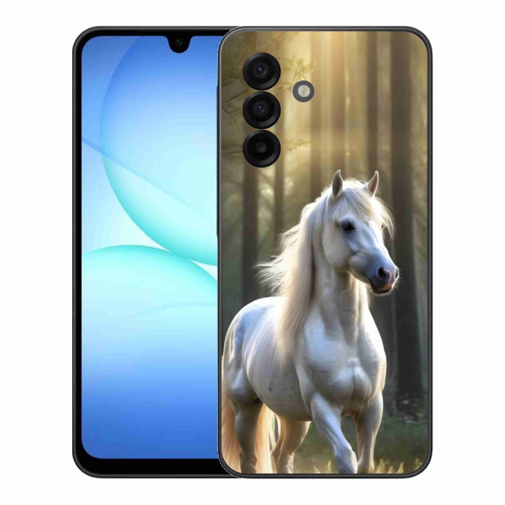 Gelový kryt mmCase na Samsung Galaxy A17 4G/5G - bílý kůň 3