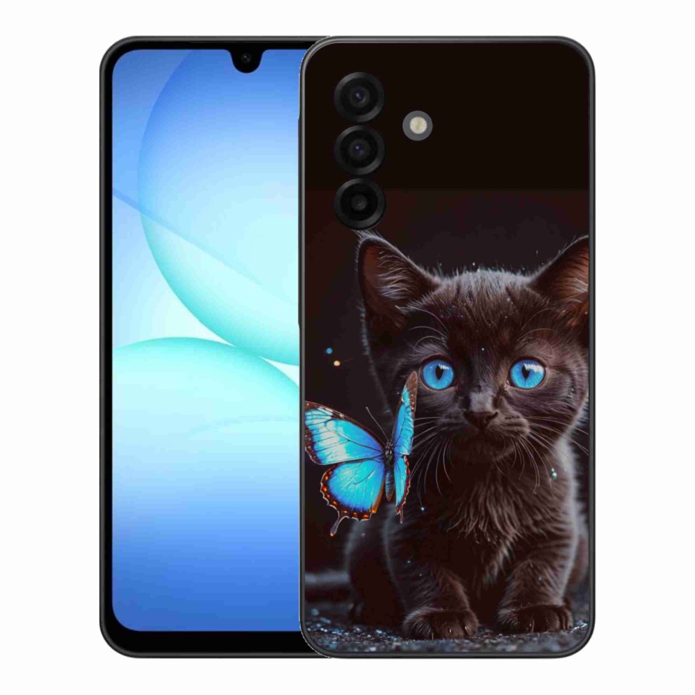 Gelový kryt mmCase na Samsung Galaxy A17 4G/5G - černé kotě 3