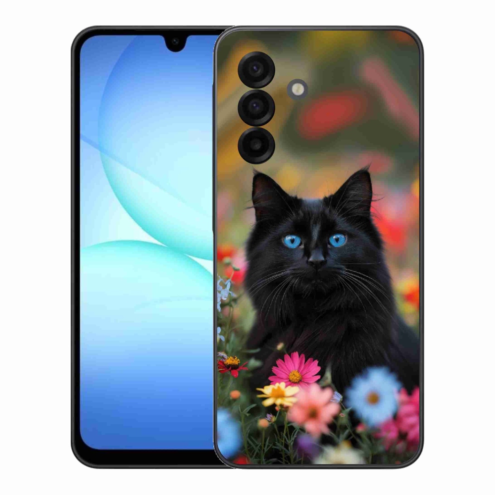 Gelový kryt mmCase na Samsung Galaxy A17 4G/5G - černé kotě 4