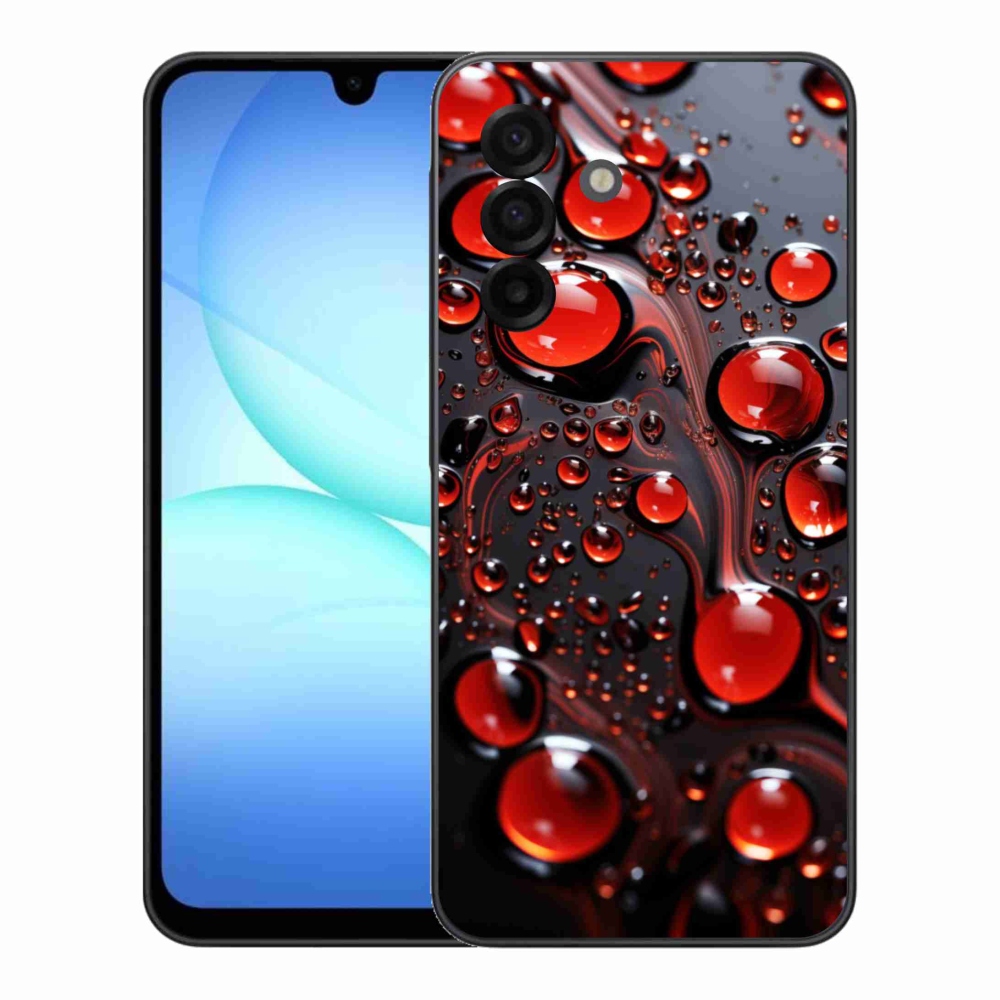 Gelový kryt mmCase na Samsung Galaxy A17 4G/5G - červené kapky 2