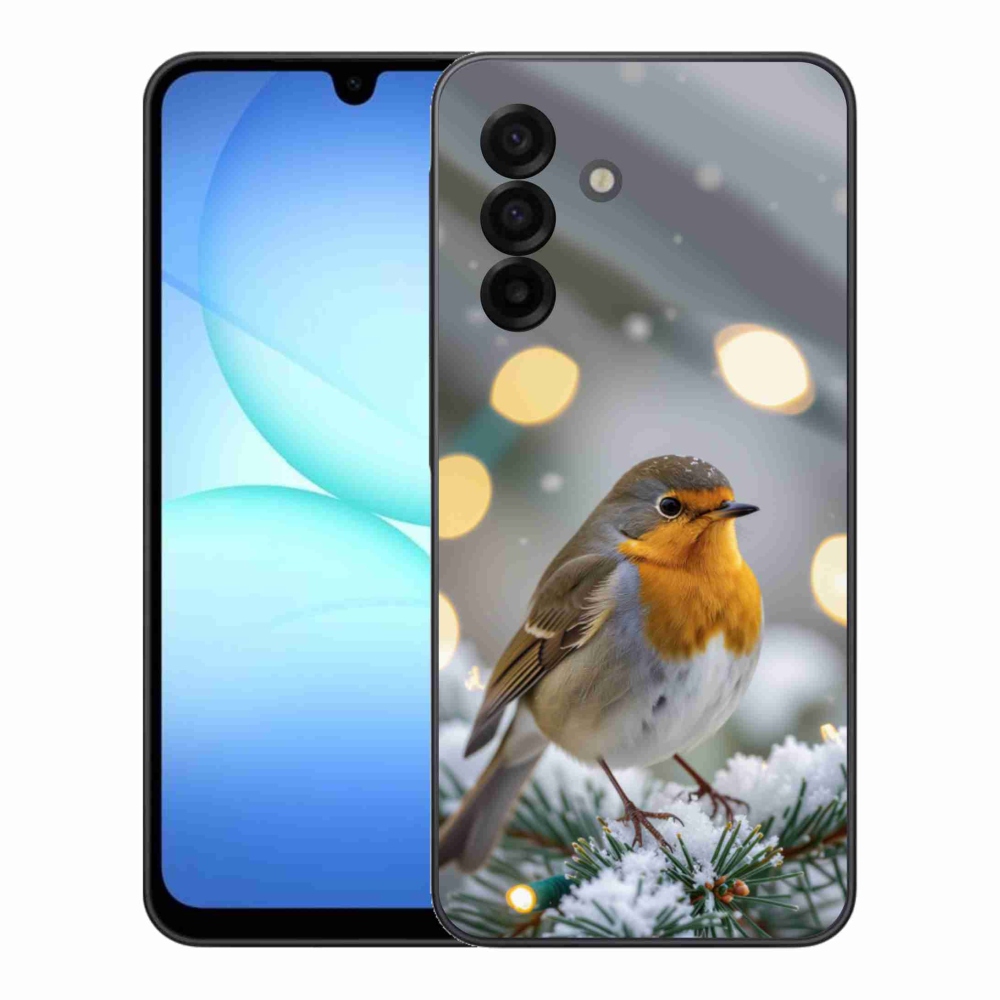 Gelový kryt mmCase na Samsung Galaxy A17 4G/5G - červenka v zimě