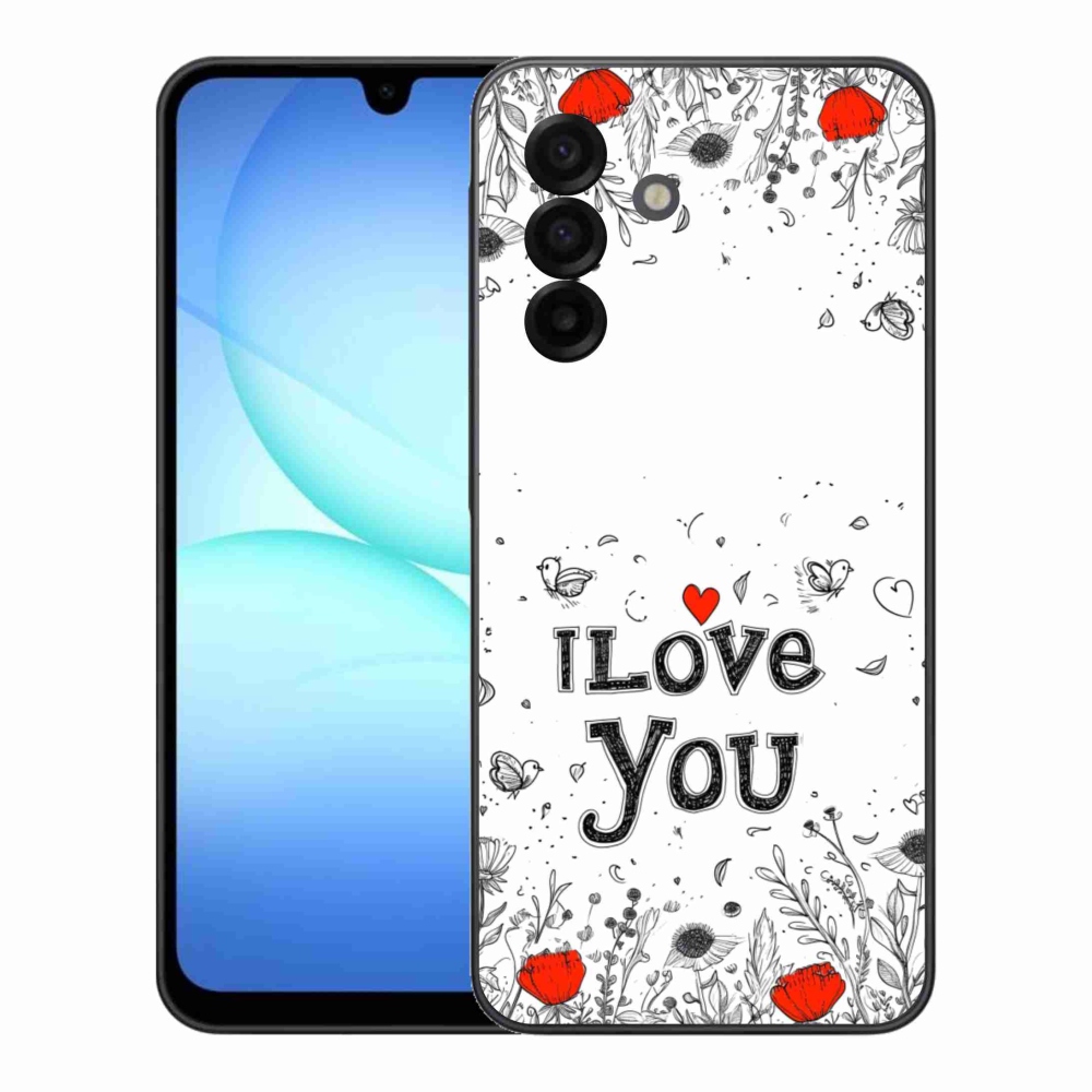 Gelový kryt mmCase na Samsung Galaxy A17 4G/5G - I love you bílé pozadí