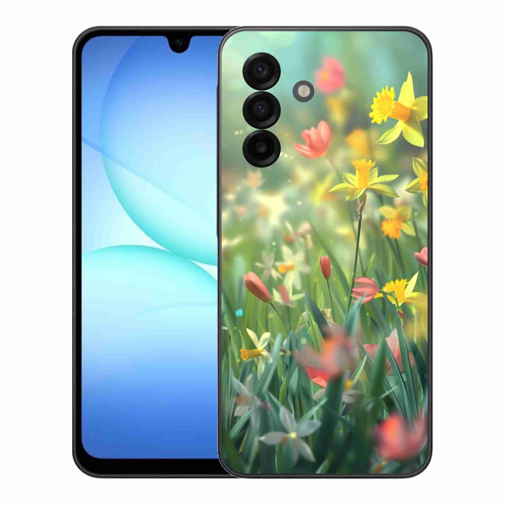 Gelový kryt mmCase na Samsung Galaxy A17 4G/5G - jarní květy