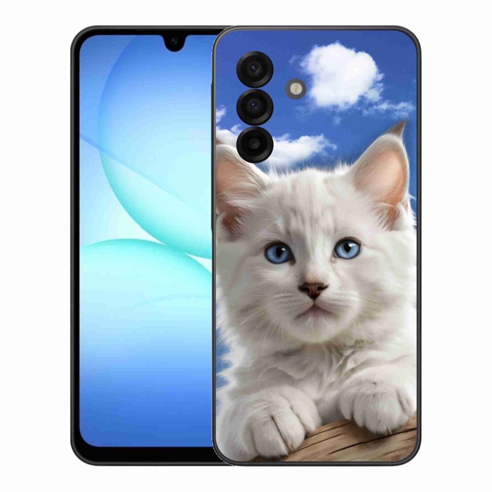 Gelový kryt mmCase na Samsung Galaxy A17 4G/5G - kotě a oblaka