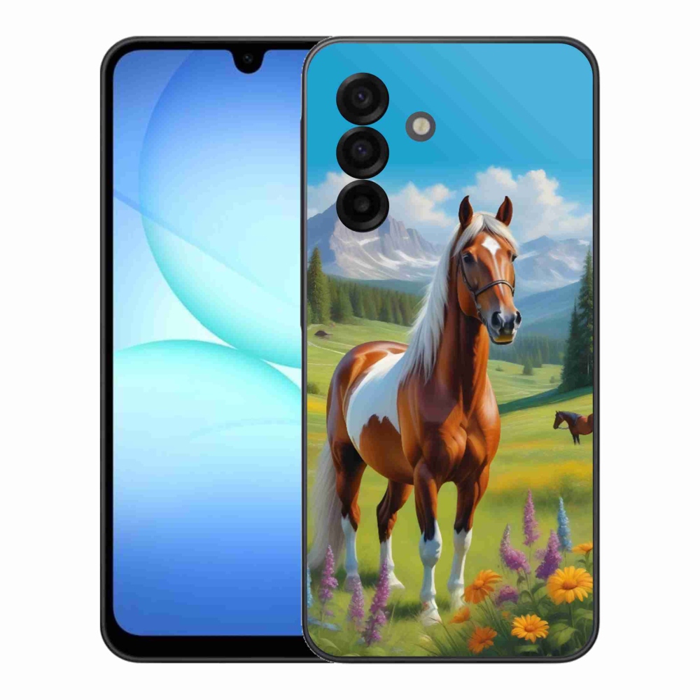 Gelový kryt mmCase na Samsung Galaxy A17 4G/5G - kůň na louce