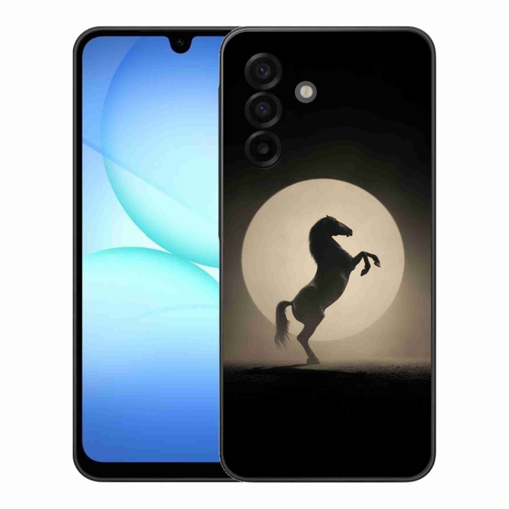 Gelový kryt mmCase na Samsung Galaxy A17 4G/5G - kůň v siluetě