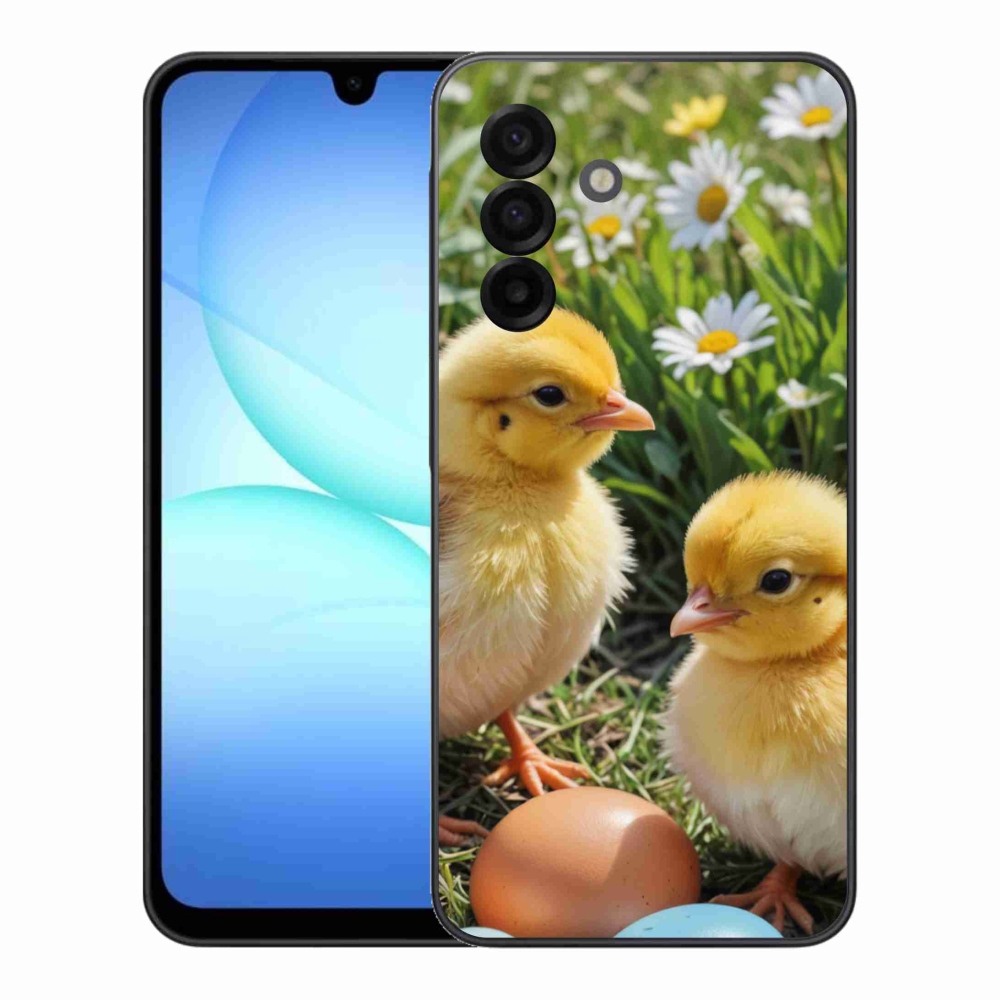 Gelový kryt mmCase na Samsung Galaxy A17 4G/5G - kuřátka