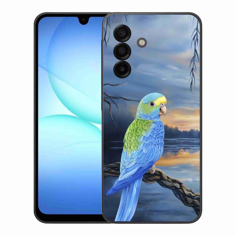 Gelový kryt mmCase na Samsung Galaxy A17 4G/5G - modrý papoušek