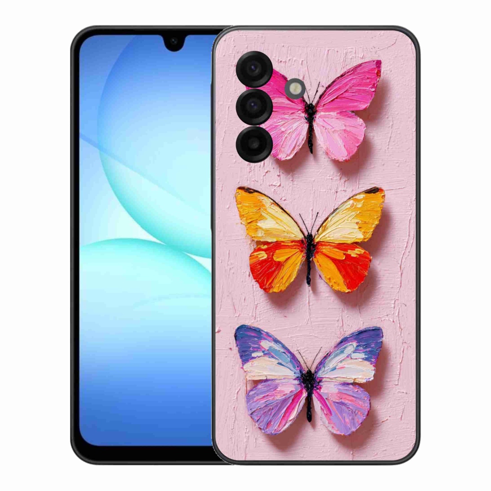 Gelový kryt mmCase na Samsung Galaxy A17 4G/5G - motýlí trojice