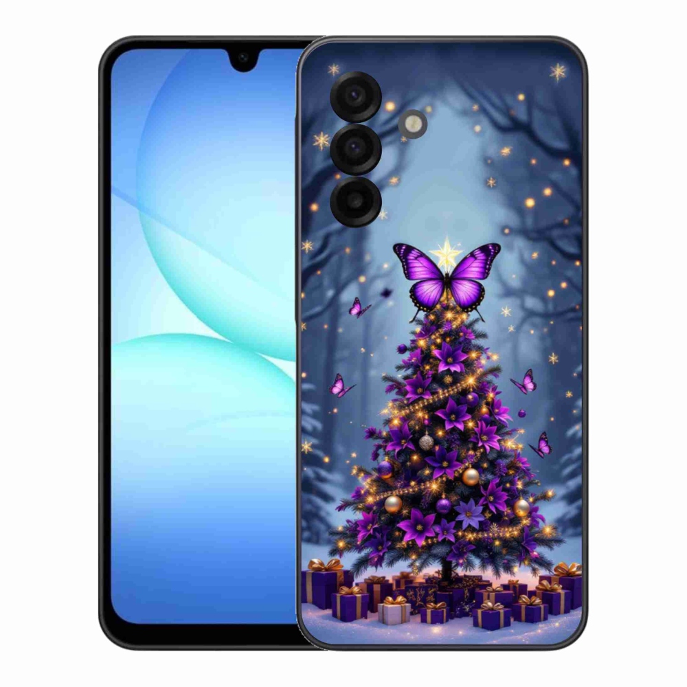 Gelový kryt mmCase na Samsung Galaxy A17 4G/5G - motýlí vánoční stromek