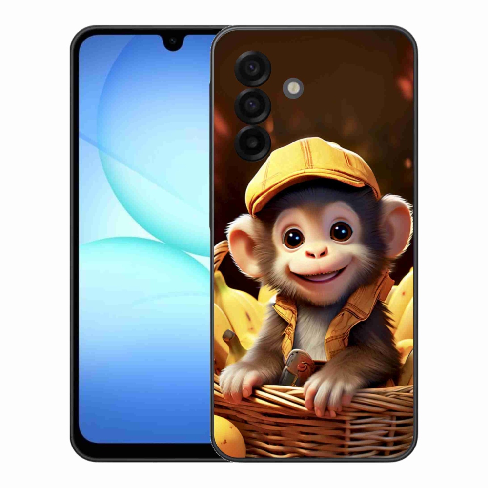 Gelový kryt mmCase na Samsung Galaxy A17 4G/5G - opice v košíku