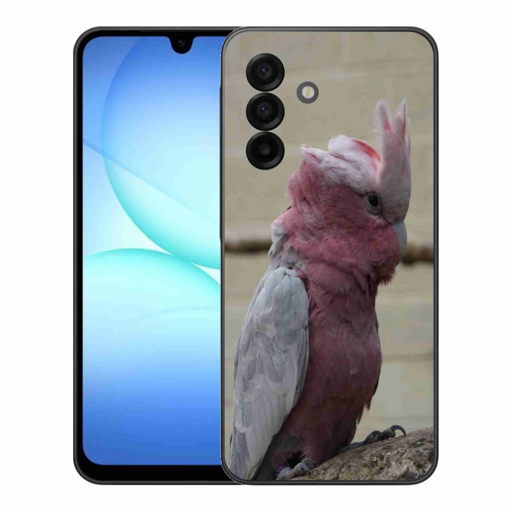 Gelový kryt mmCase na Samsung Galaxy A17 4G/5G - papoušek kakadu růžový