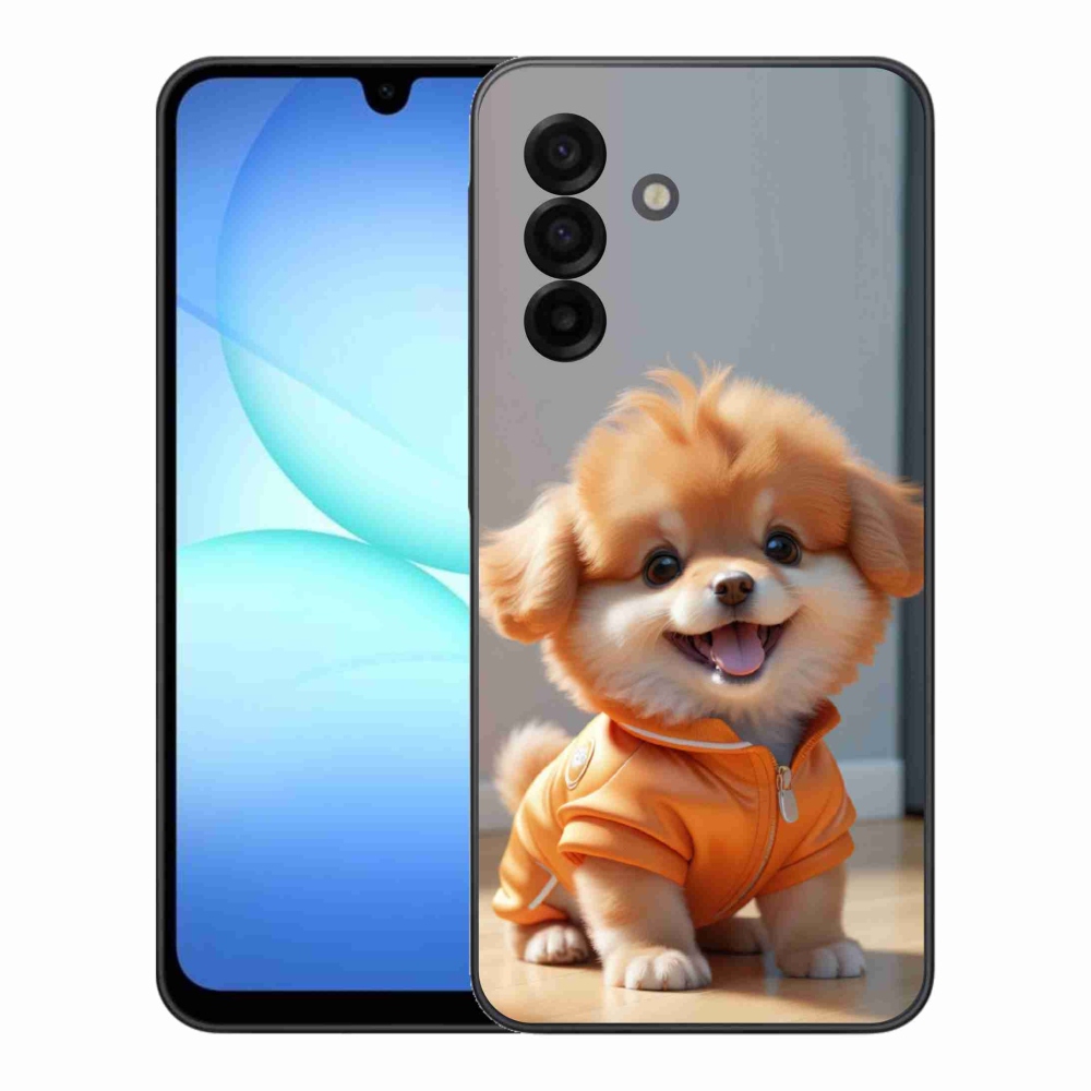 Gelový kryt mmCase na Samsung Galaxy A17 4G/5G - roztomilý pomeranian v mikině