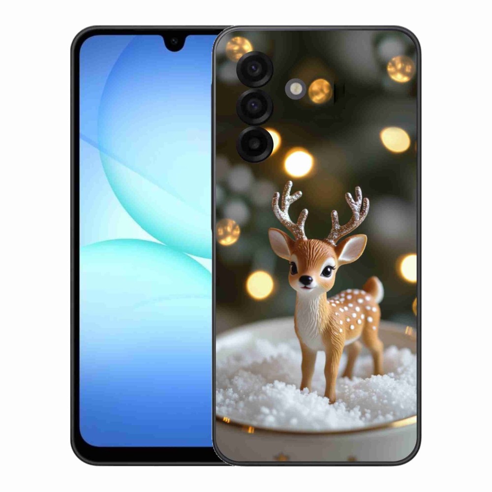Gelový kryt mmCase na Samsung Galaxy A17 4G/5G - roztomilý vánoční jelen