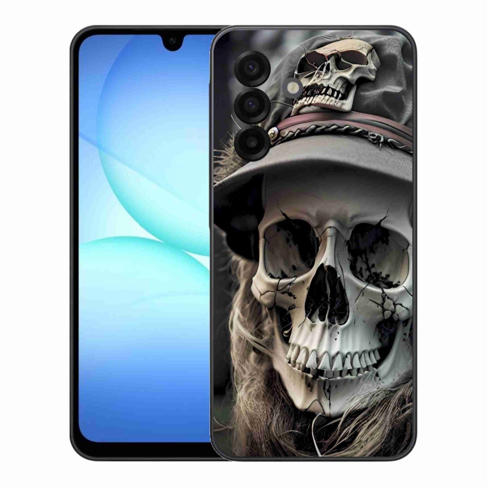 Gelový kryt mmCase na Samsung Galaxy A17 4G/5G - temná lebka