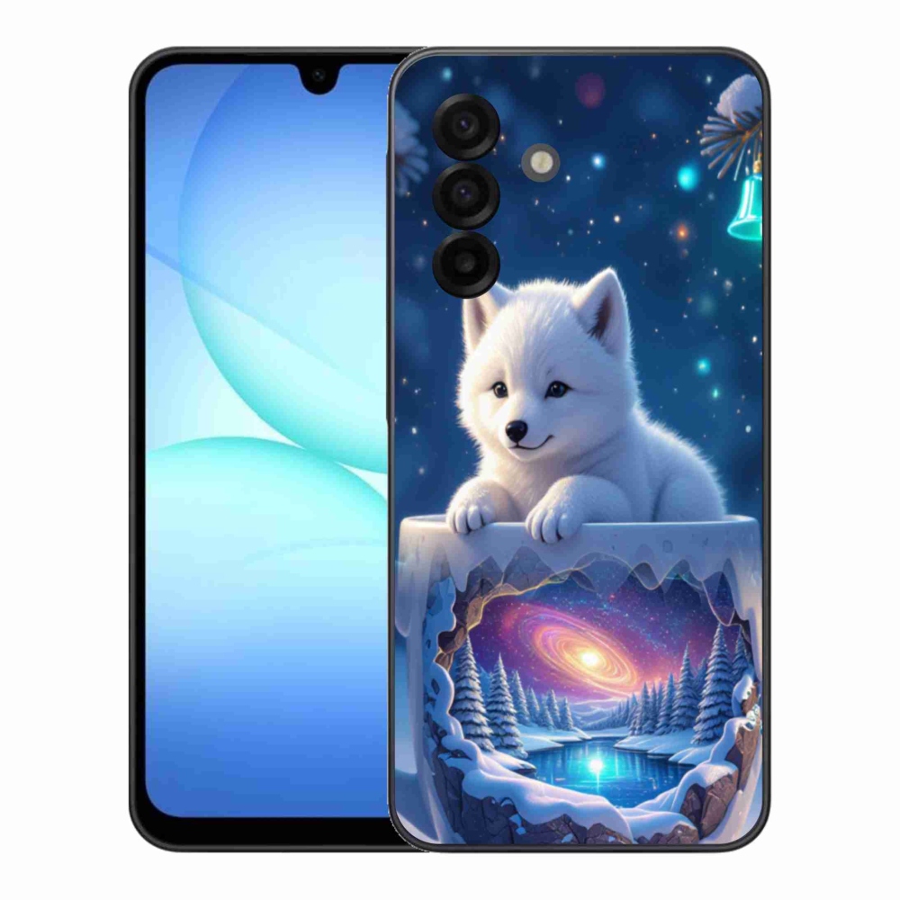 Gelový kryt mmCase na Samsung Galaxy A17 4G/5G - vánoční štěně