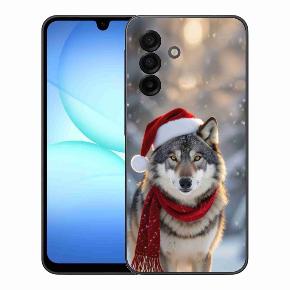 Gelový kryt mmCase na Samsung Galaxy A17 4G/5G - vánoční vlk