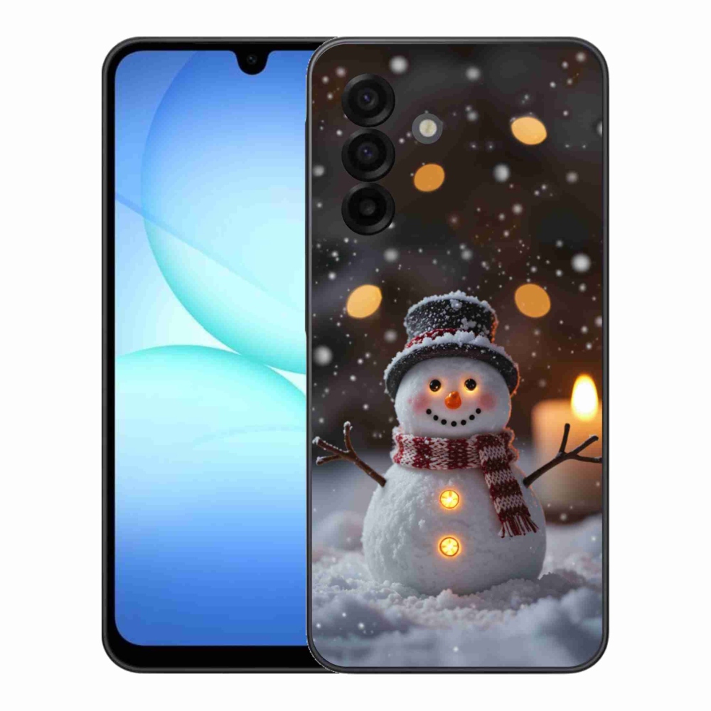 Gelový kryt mmCase na Samsung Galaxy A17 4G/5G - veselý sněhulák