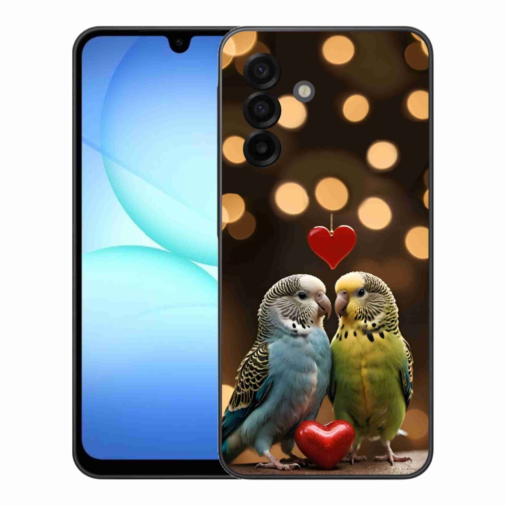 Gelový kryt mmCase na Samsung Galaxy A17 4G/5G - zamilovaní papoušci