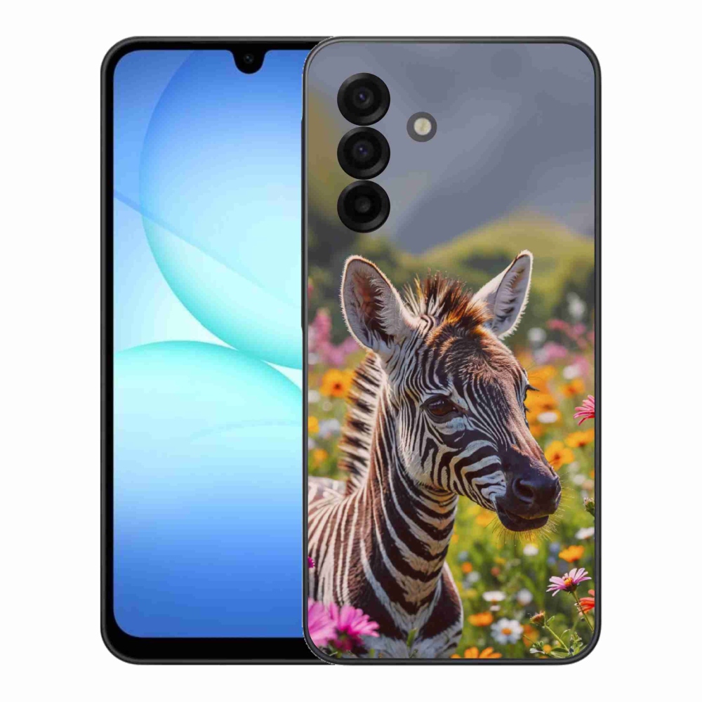 Gelový kryt mmCase na Samsung Galaxy A17 4G/5G - zebra na louce