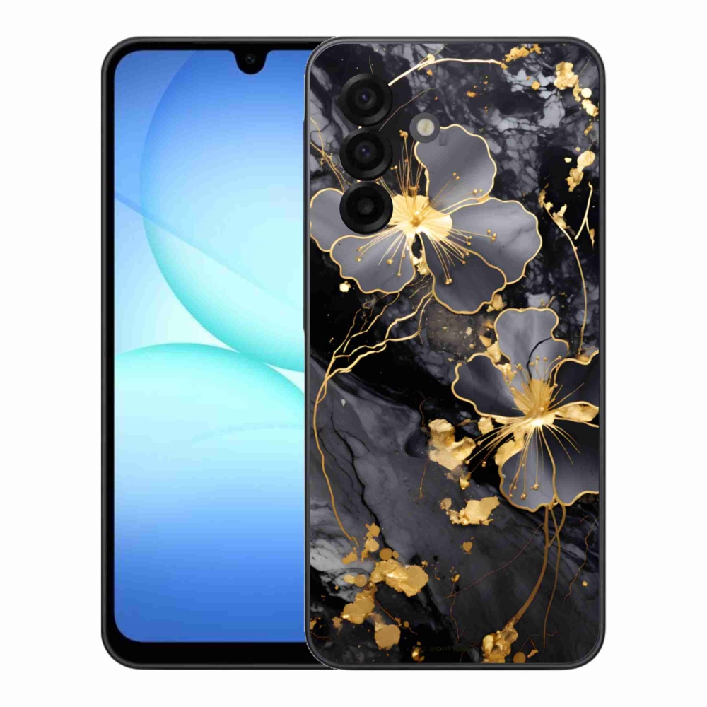 Gelový kryt mmCase na Samsung Galaxy A17 4G/5G - zlaté květy