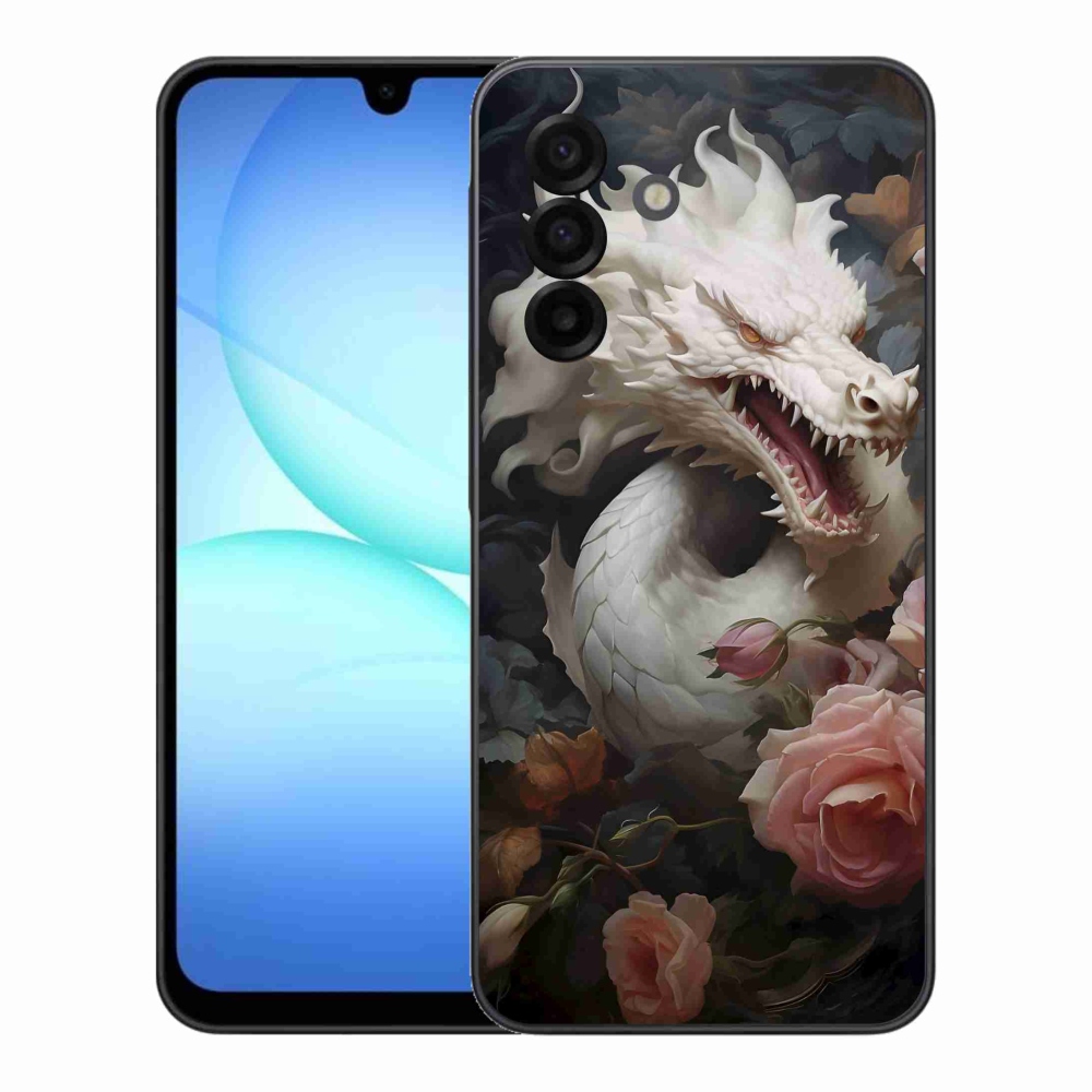 Gelový kryt mmCase na Samsung Galaxy A17 5G - bílý drak