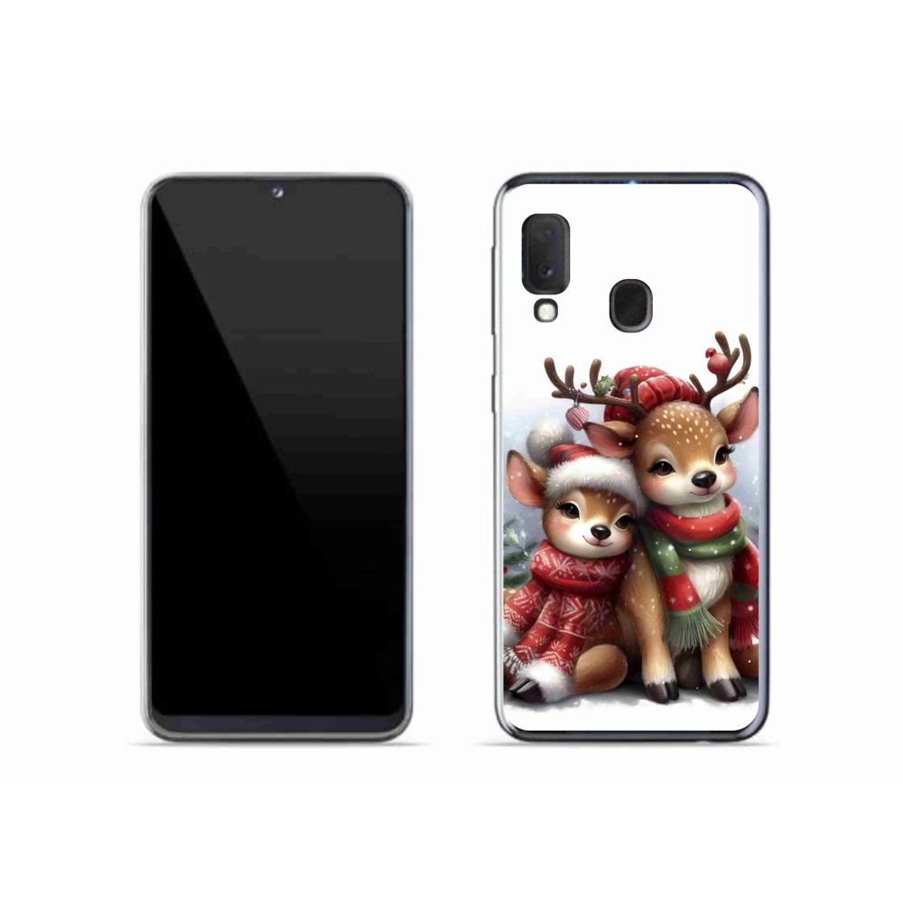Gelový kryt mmCase na Samsung Galaxy A20e - vánoční sobi